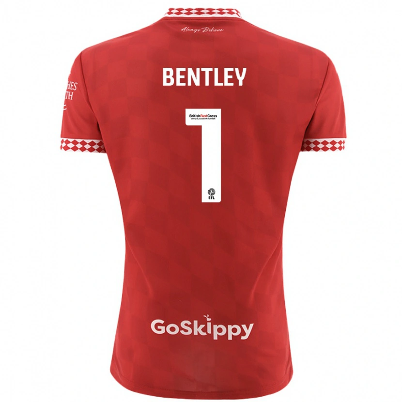 Danxen Kinderen Fran Bentley #1 Rood Thuisshirt Thuistenue 2024/25 T-Shirt