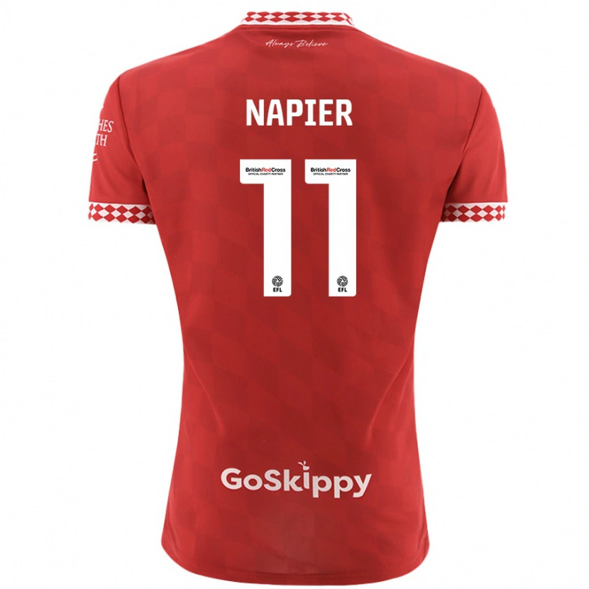 Danxen Kinderen Jamie-Lee Napier #11 Rood Thuisshirt Thuistenue 2024/25 T-Shirt