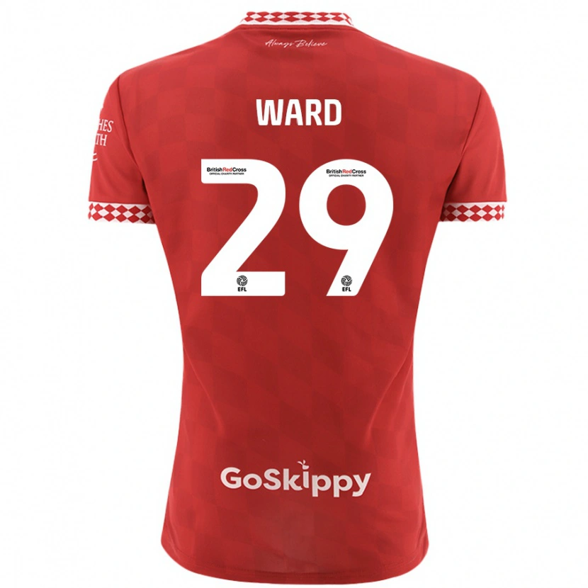 Danxen Kinderen Mari Ward #29 Rood Thuisshirt Thuistenue 2024/25 T-Shirt