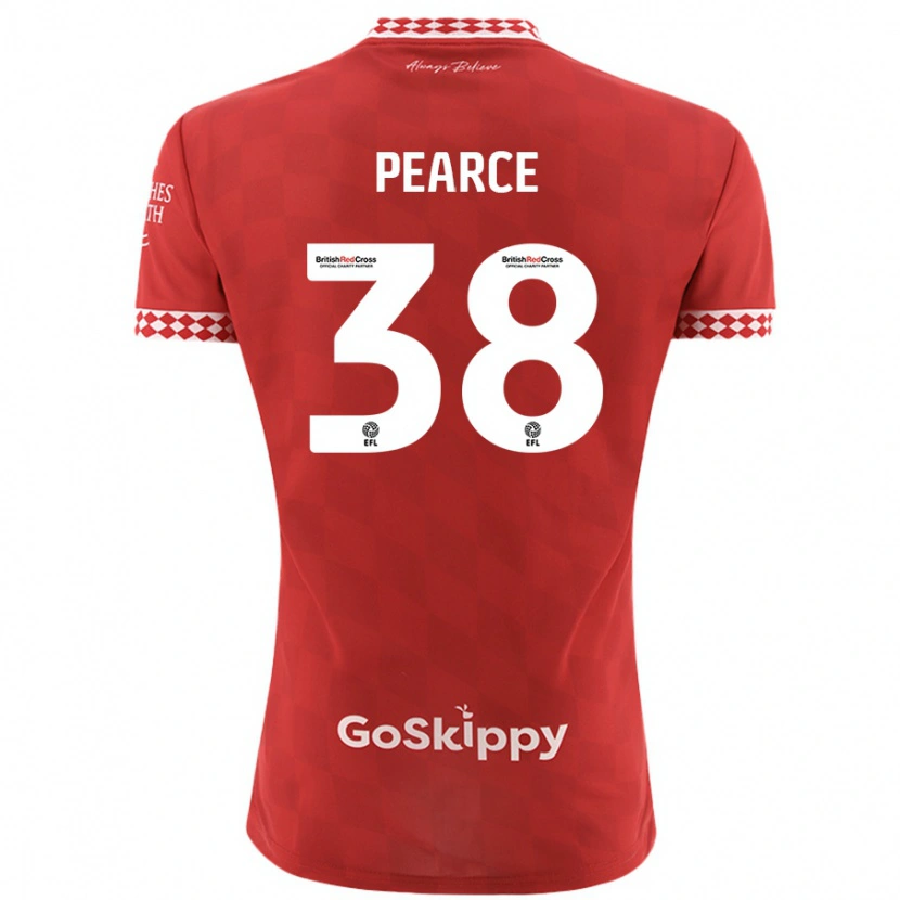 Danxen Kinderen Manon Pearce #38 Rood Thuisshirt Thuistenue 2024/25 T-Shirt