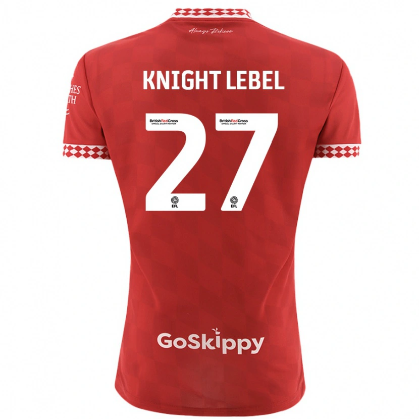 Danxen Kinderen Jamie Knight-Lebel #27 Rood Thuisshirt Thuistenue 2024/25 T-Shirt