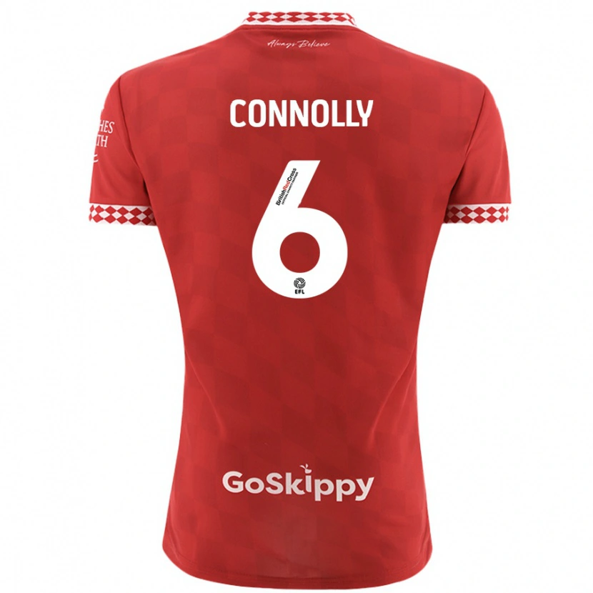 Danxen Kinderen Megan Connolly #6 Rood Thuisshirt Thuistenue 2024/25 T-Shirt