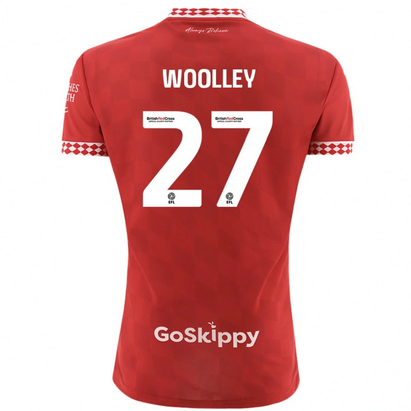 Danxen Kinderen Jesse Woolley #27 Rood Thuisshirt Thuistenue 2024/25 T-Shirt