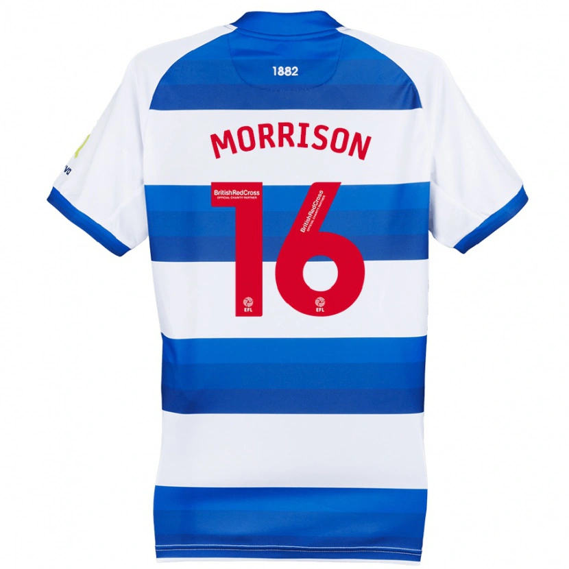 Danxen Kinderen Liam Morrison #16 Wit Blauw Thuisshirt Thuistenue 2024/25 T-Shirt