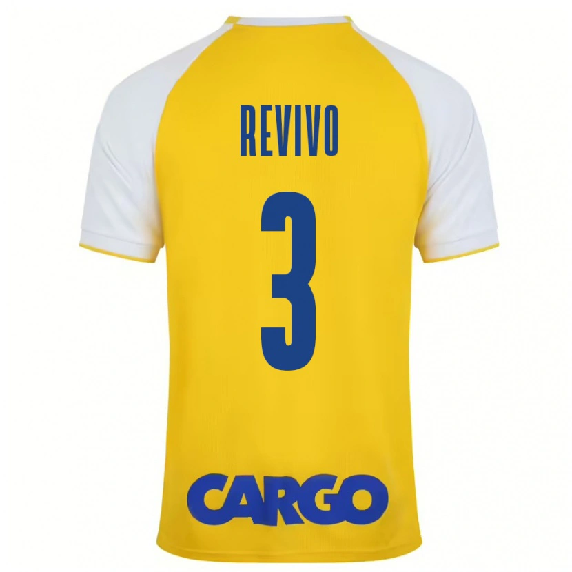 Danxen Kinderen Roy Revivo #3 Geel Wit Thuisshirt Thuistenue 2024/25 T-Shirt