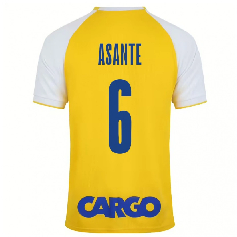 Danxen Kinderen Tyrese Asante #6 Geel Wit Thuisshirt Thuistenue 2024/25 T-Shirt