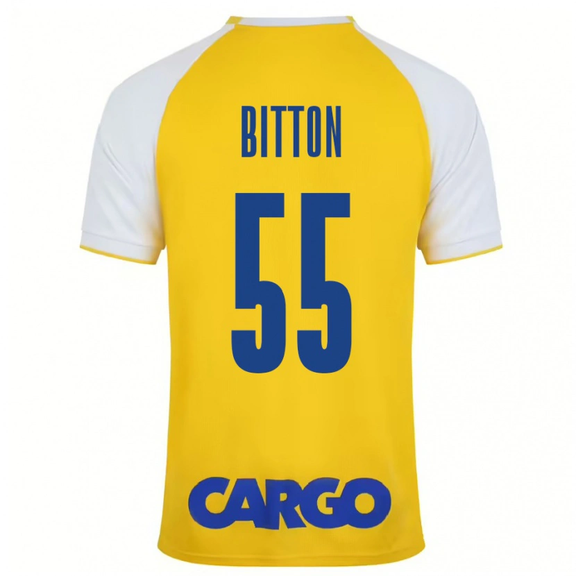 Danxen Kinderen Nir Bitton #55 Geel Wit Thuisshirt Thuistenue 2024/25 T-Shirt