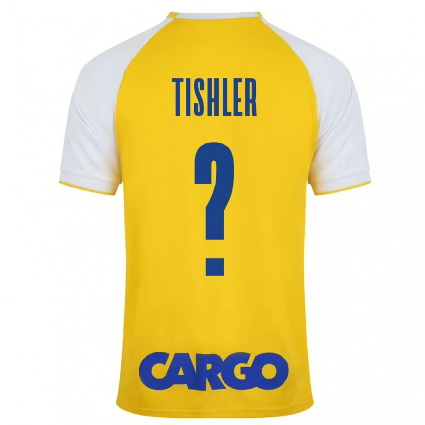 Danxen Kinderen Daniel Tishler #0 Geel Wit Thuisshirt Thuistenue 2024/25 T-Shirt