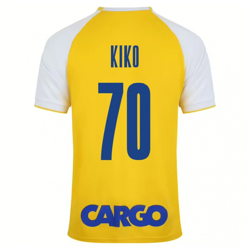 Danxen Kinderen Kiko Bondoso #70 Geel Wit Thuisshirt Thuistenue 2024/25 T-Shirt