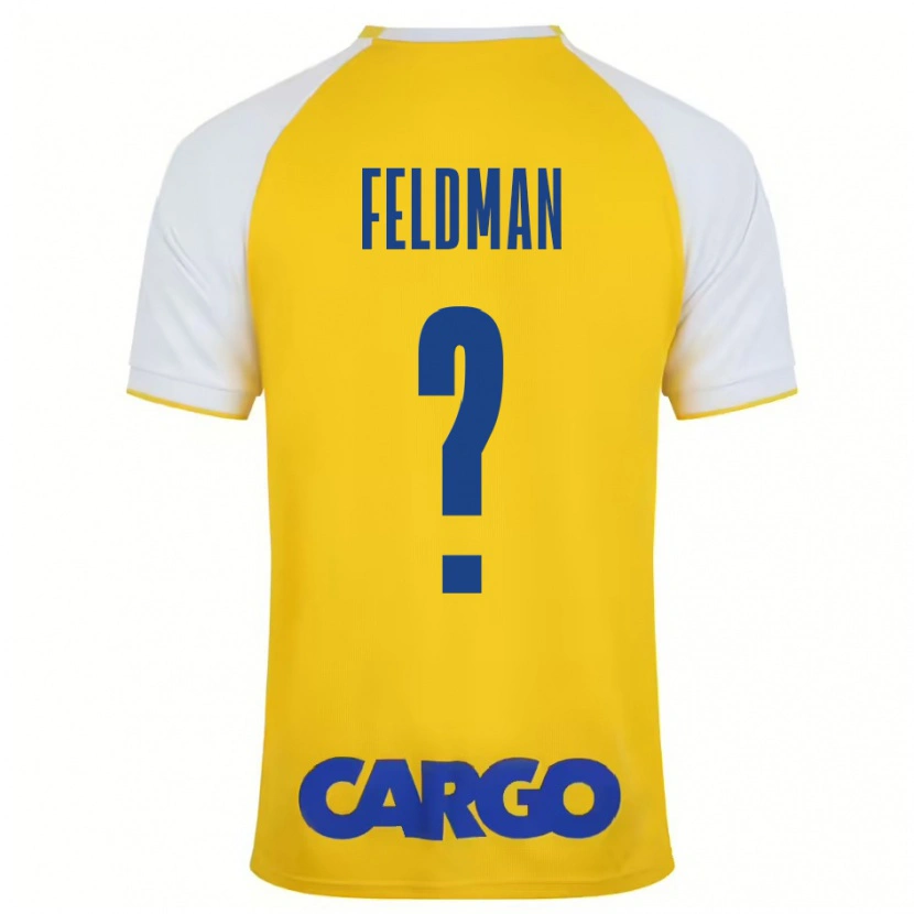 Danxen Kinderen Ron Feldman #0 Geel Wit Thuisshirt Thuistenue 2024/25 T-Shirt