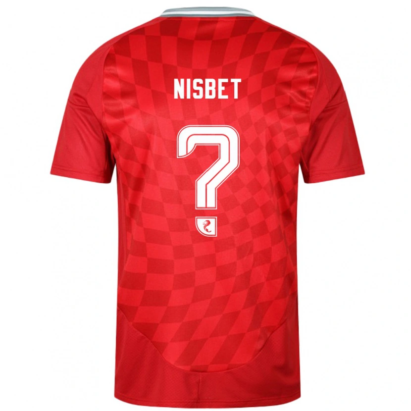 Danxen Kinderen Kevin Nisbet #0 Rood Thuisshirt Thuistenue 2024/25 T-Shirt