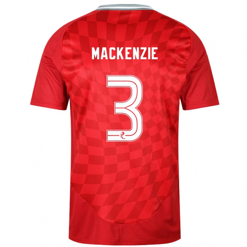 Danxen Kinderen Jack Mackenzie #3 Rood Thuisshirt Thuistenue 2024/25 T-Shirt