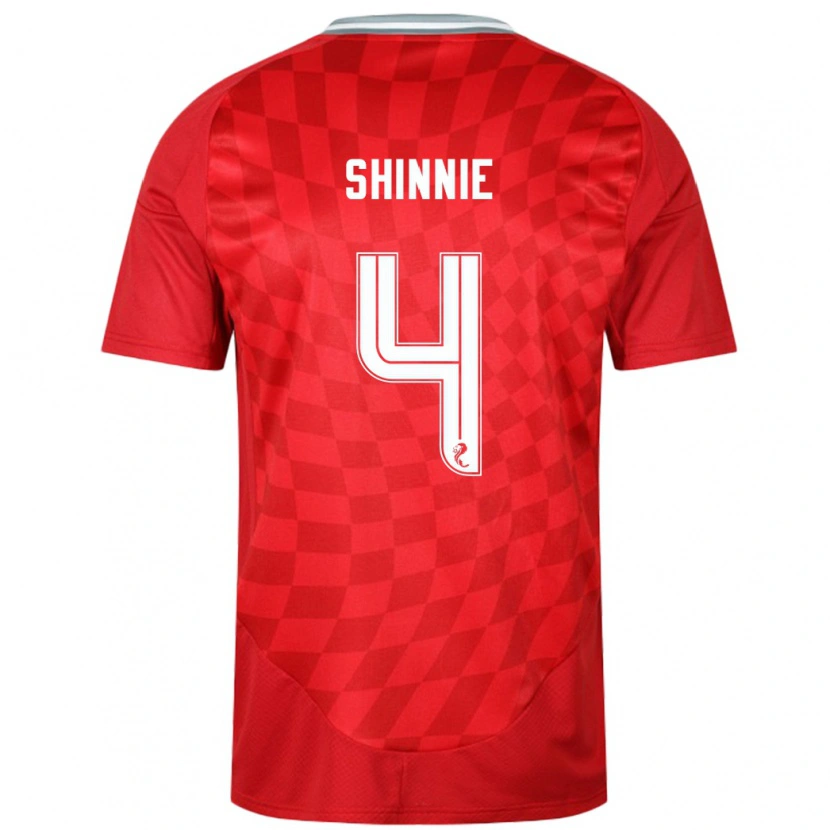 Danxen Kinderen Graeme Shinnie #4 Rood Thuisshirt Thuistenue 2024/25 T-Shirt