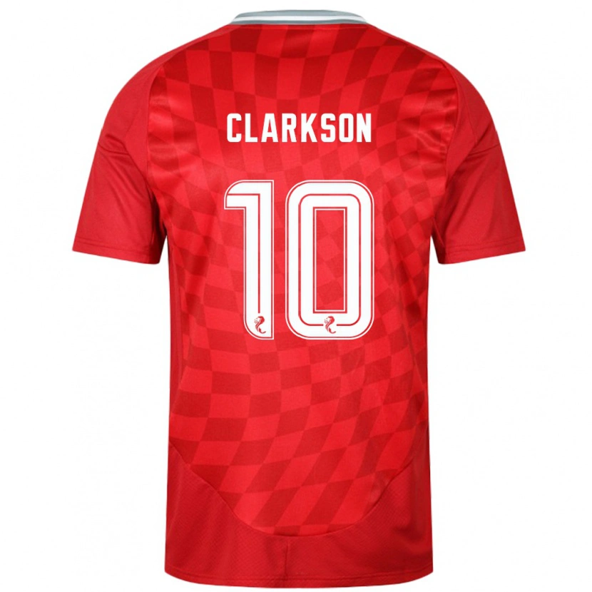 Danxen Kinderen Leighton Clarkson #10 Rood Thuisshirt Thuistenue 2024/25 T-Shirt