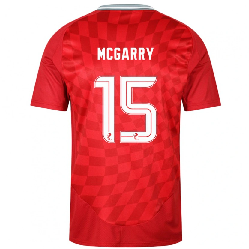 Danxen Kinderen James Mcgarry #15 Rood Thuisshirt Thuistenue 2024/25 T-Shirt