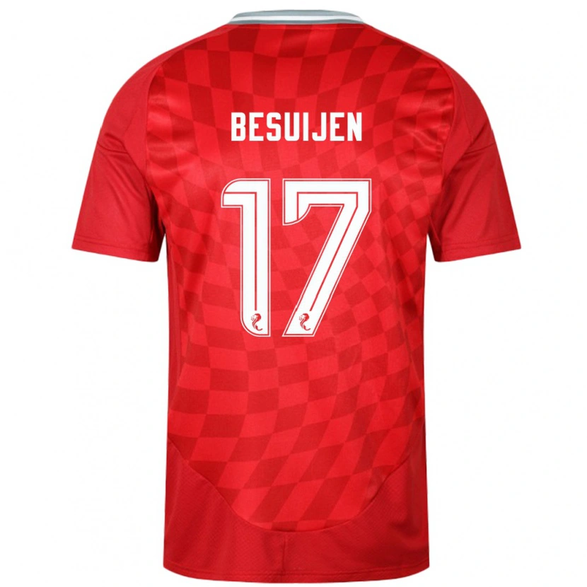 Danxen Kinderen Vicente Besuijen #17 Rood Thuisshirt Thuistenue 2024/25 T-Shirt