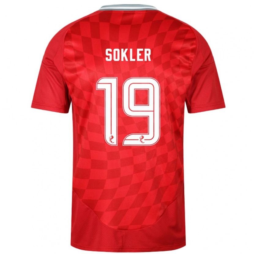 Danxen Kinderen Ester Sokler #19 Rood Thuisshirt Thuistenue 2024/25 T-Shirt