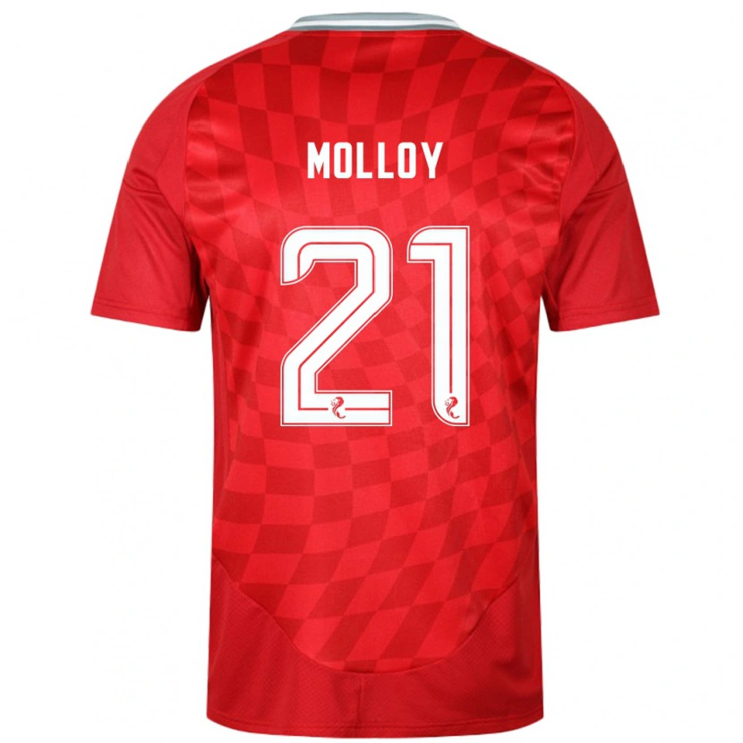 Danxen Kinderen Gavin Molloy #21 Rood Thuisshirt Thuistenue 2024/25 T-Shirt