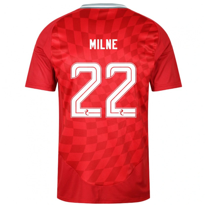 Danxen Kinderen Jack Milne #22 Rood Thuisshirt Thuistenue 2024/25 T-Shirt