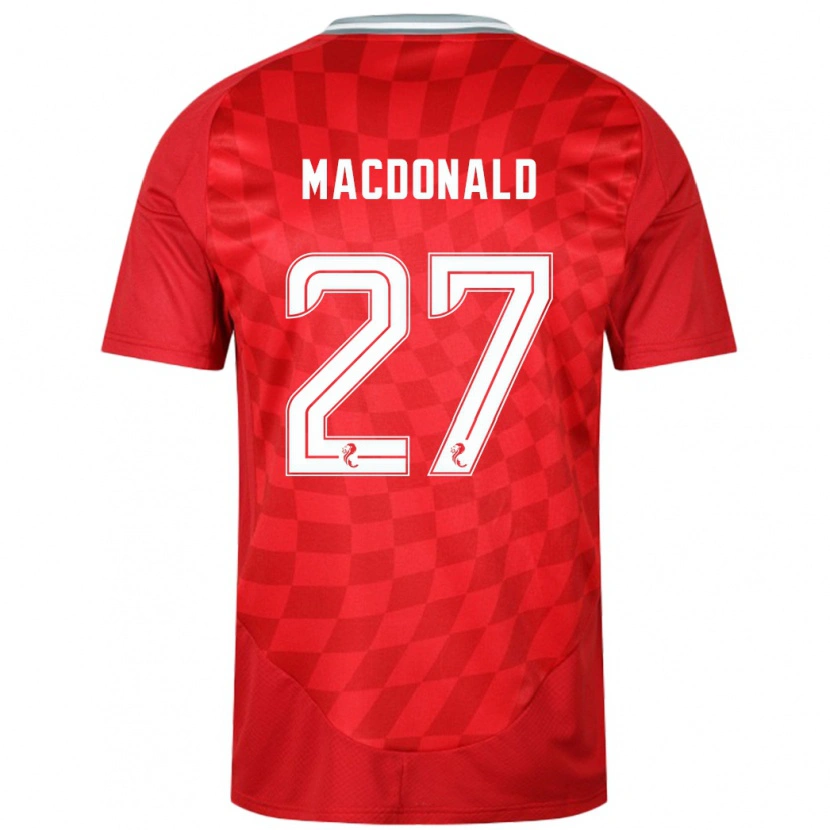 Danxen Kinderen Angus Macdonald #27 Rood Thuisshirt Thuistenue 2024/25 T-Shirt