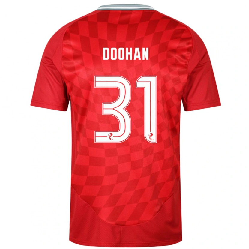 Danxen Kinderen Ross Doohan #31 Rood Thuisshirt Thuistenue 2024/25 T-Shirt