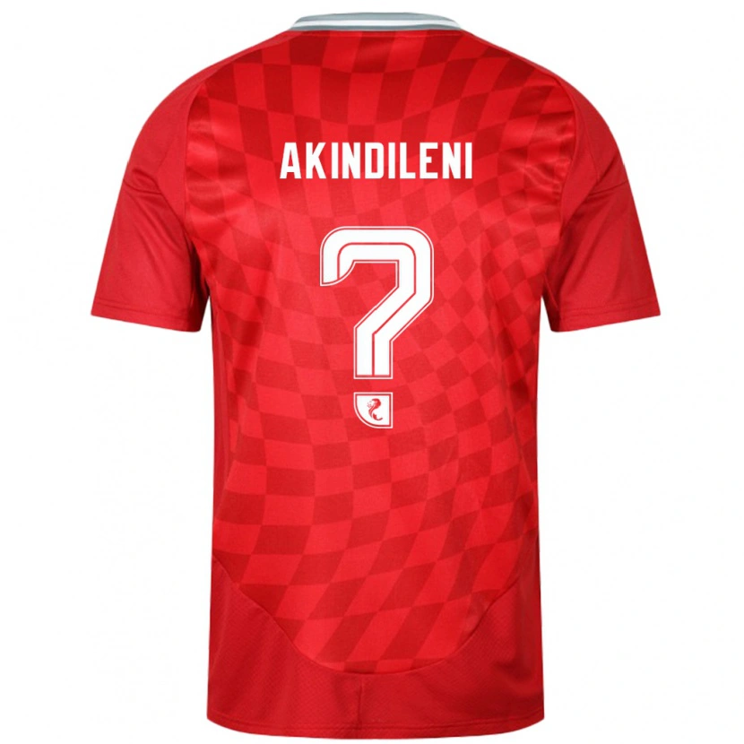 Danxen Kinderen Timothy Akindileni #0 Rood Thuisshirt Thuistenue 2024/25 T-Shirt