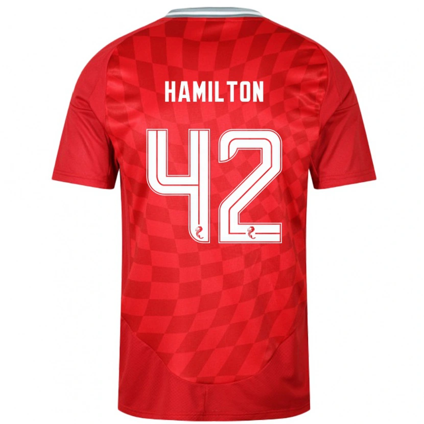 Danxen Kinderen Brendan Hamilton #42 Rood Thuisshirt Thuistenue 2024/25 T-Shirt