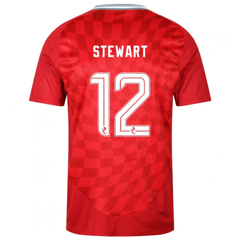 Danxen Kinderen Hannah Stewart #12 Rood Thuisshirt Thuistenue 2024/25 T-Shirt