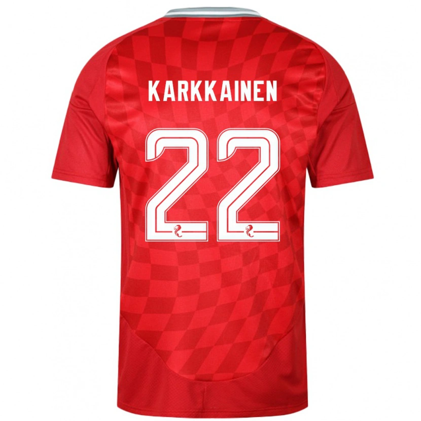 Danxen Kinderen Elena Kärkkäinen #22 Rood Thuisshirt Thuistenue 2024/25 T-Shirt