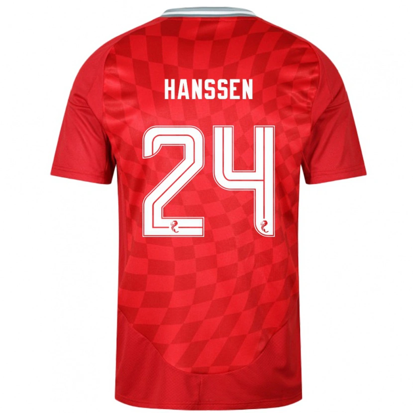 Danxen Kinderen Nadine Hanssen #24 Rood Thuisshirt Thuistenue 2024/25 T-Shirt