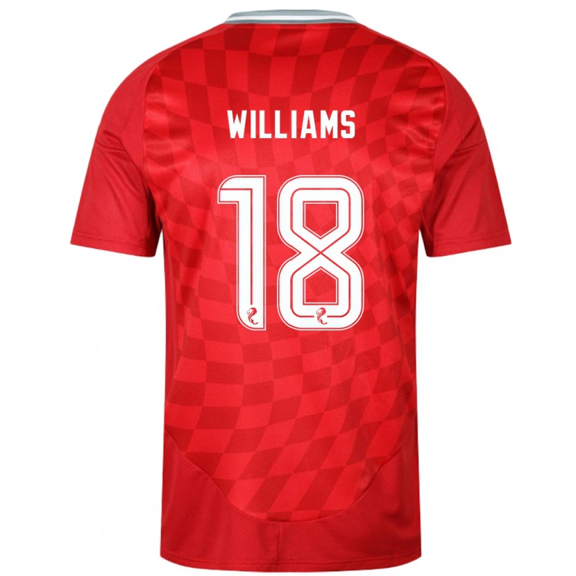 Danxen Kinderen Rhys Williams #18 Rood Thuisshirt Thuistenue 2024/25 T-Shirt