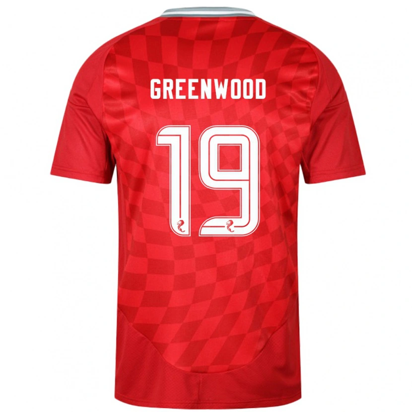 Danxen Kinderen Brodie Greenwood #19 Rood Thuisshirt Thuistenue 2024/25 T-Shirt