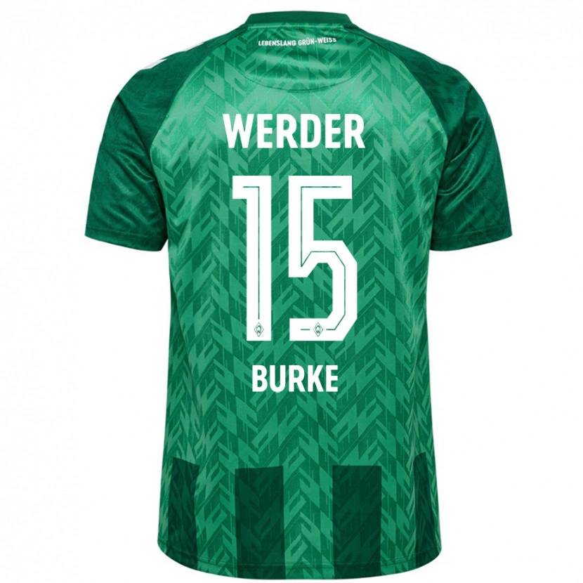 Danxen Kinderen Oliver Burke #15 Groen Thuisshirt Thuistenue 2024/25 T-Shirt