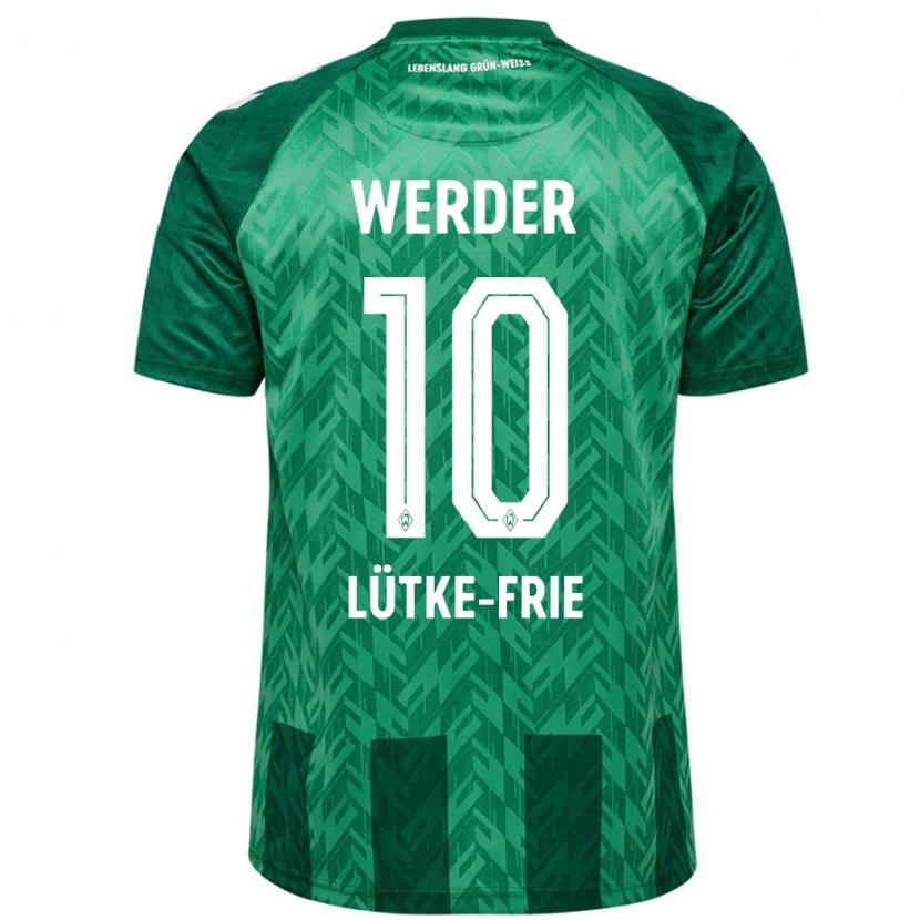 Danxen Kinderen Dennis Lütke-Frie #10 Groen Thuisshirt Thuistenue 2024/25 T-Shirt