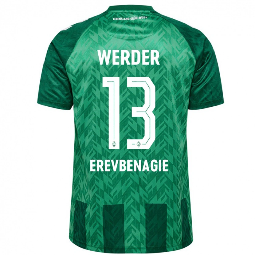 Danxen Kinderen Paul Erevbenagie #13 Groen Thuisshirt Thuistenue 2024/25 T-Shirt