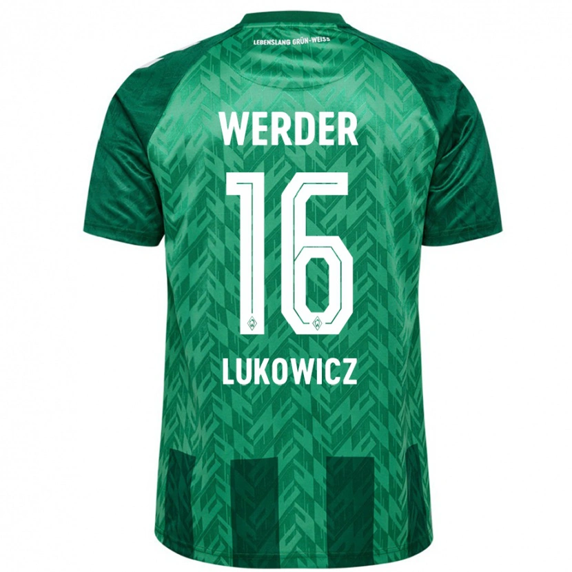 Danxen Kinderen Maik Lukowicz #16 Groen Thuisshirt Thuistenue 2024/25 T-Shirt