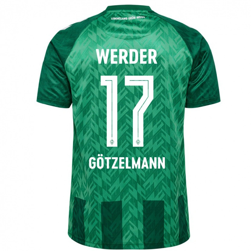 Danxen Kinderen Patrick Götzelmann #17 Groen Thuisshirt Thuistenue 2024/25 T-Shirt