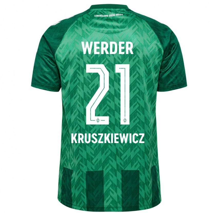 Danxen Kinderen Jakub Kruszkiewicz #21 Groen Thuisshirt Thuistenue 2024/25 T-Shirt