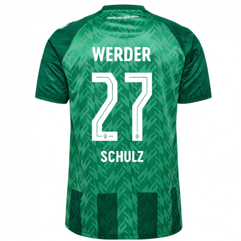 Danxen Kinderen Ole Schulz #27 Groen Thuisshirt Thuistenue 2024/25 T-Shirt