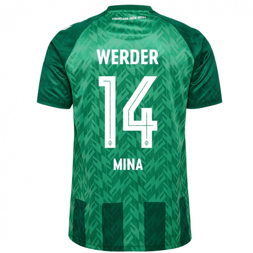 Danxen Kinderen Johan Mina #14 Groen Thuisshirt Thuistenue 2024/25 T-Shirt