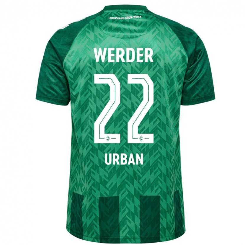 Danxen Kinderen Linus Urban #22 Groen Thuisshirt Thuistenue 2024/25 T-Shirt