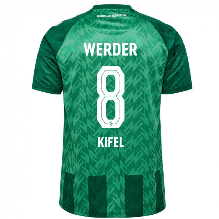 Danxen Kinderen Denis Kifel #8 Groen Thuisshirt Thuistenue 2024/25 T-Shirt