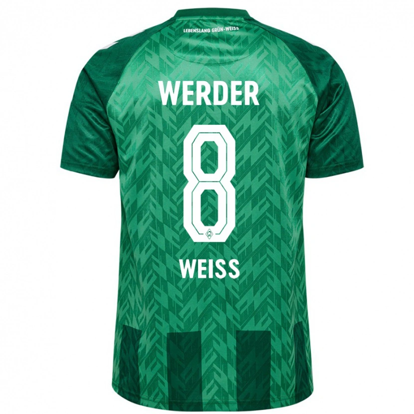 Danxen Kinderen Michelle Weiss #8 Groen Thuisshirt Thuistenue 2024/25 T-Shirt