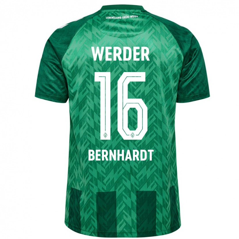 Danxen Kinderen Emilie Bernhardt #16 Groen Thuisshirt Thuistenue 2024/25 T-Shirt