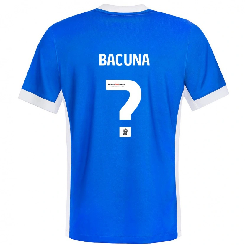 Danxen Kinderen Juninho Bacuna #0 Blauw Wit Thuisshirt Thuistenue 2024/25 T-Shirt