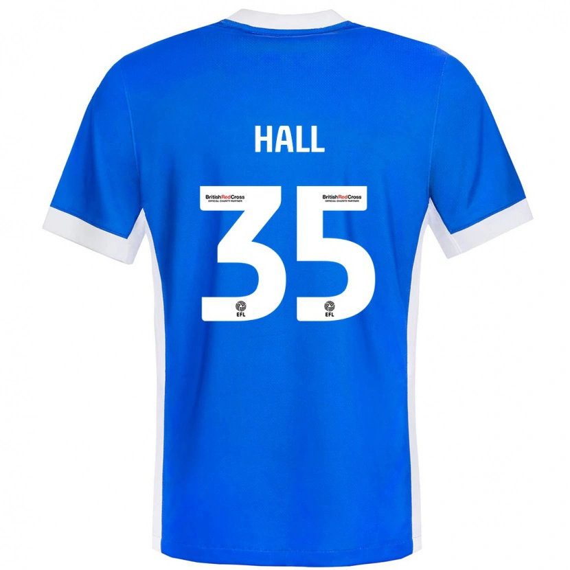 Danxen Kinderen George Hall #35 Blauw Wit Thuisshirt Thuistenue 2024/25 T-Shirt