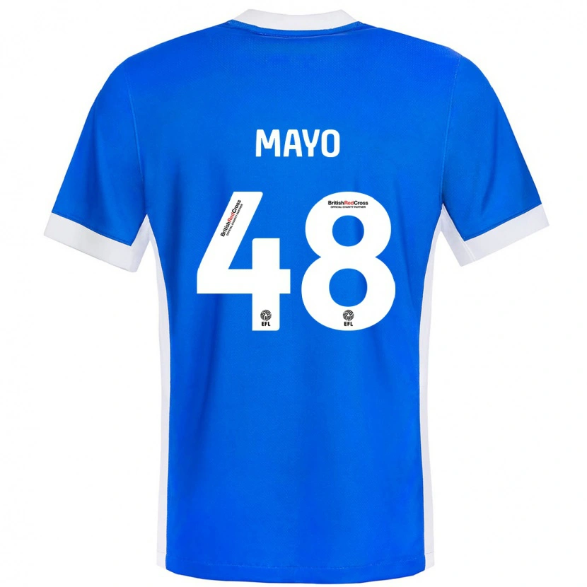 Danxen Kinderen Bradley Mayo #48 Blauw Wit Thuisshirt Thuistenue 2024/25 T-Shirt