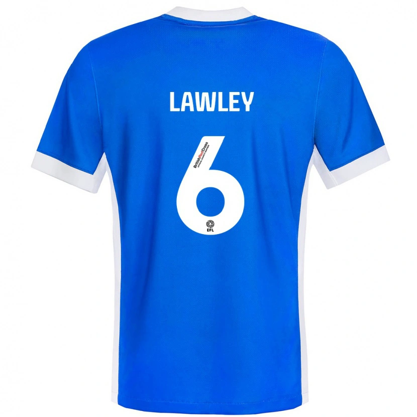 Danxen Kinderen Gemma Lawley #6 Blauw Wit Thuisshirt Thuistenue 2024/25 T-Shirt