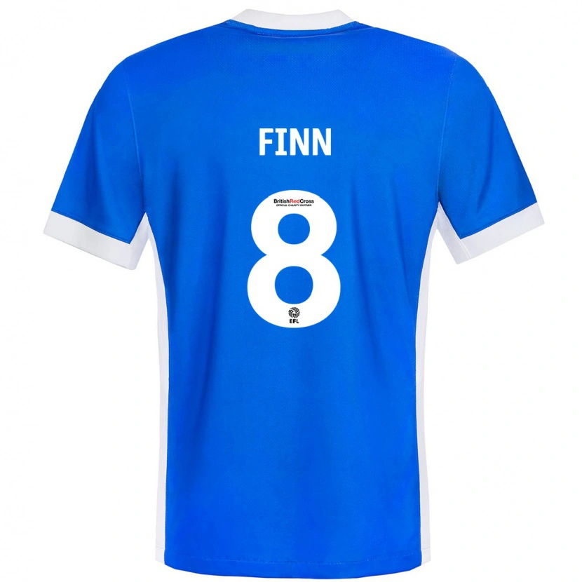 Danxen Kinderen Jamie Finn #8 Blauw Wit Thuisshirt Thuistenue 2024/25 T-Shirt