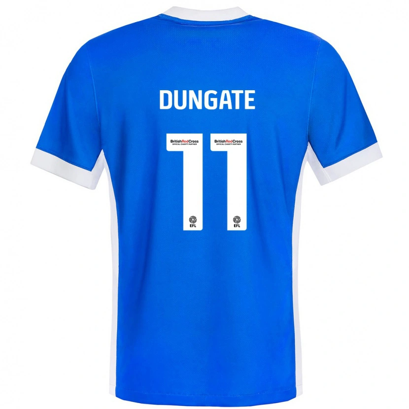 Danxen Kinderen Katie Dungate #11 Blauw Wit Thuisshirt Thuistenue 2024/25 T-Shirt